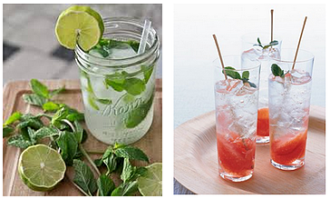 Custom Cocktails for Maine Barn Wedding Mojito summer seasonal