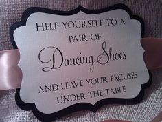 Maine Barn Wedding Dancing Shoes Sign DIY