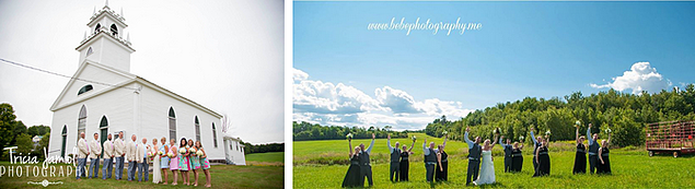 Maine Barn Wedding Granite Ridge Estate Bridal Party Photos