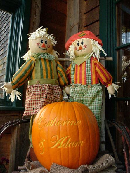 Personalized Pumpkins Maine Barn Wedding Personalized Pumpkins Maine Barn Wedding