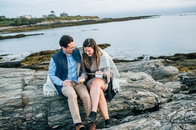 maine granite ridge wedding couple