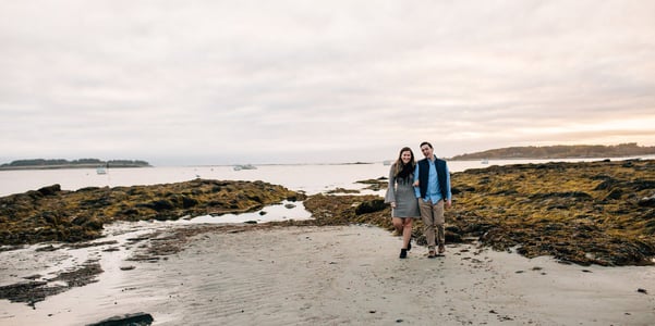 granite ridge maine wedding couple