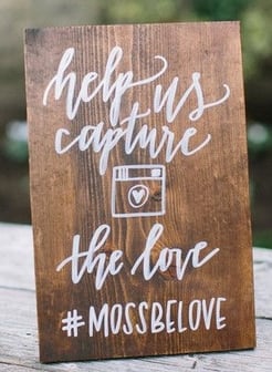 Wedding Hashtag Sign