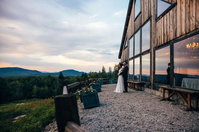 Maine Barn Wedding View