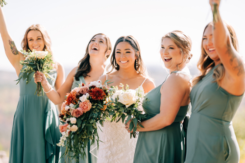 Maine Wedding Venue Green Bridesmaid Dresses